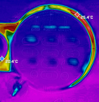 Infrared Image on Recently Pressed Buttons